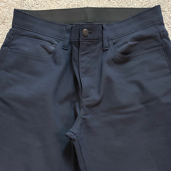 Bundle of 2 Mens Calvin Klein Slim Move 5 pocket pants 33x32 navy & olive green - Picture 10 of 14